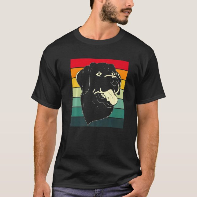 T-shirt Noir Labrador Animaux de compagnie Propriétaire de (Devant)