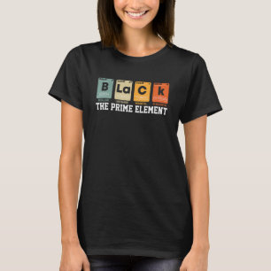 T-shirt Noir L'Élément Premier Tableau Périodique Noir His