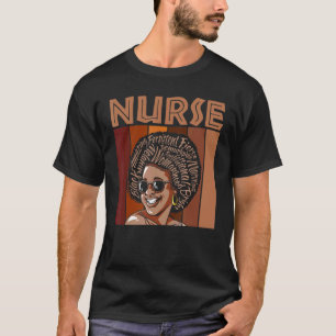 T-shirt Noir LPN Infirmières matière Africain Américain No