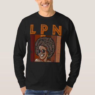 T-shirt Noir LPN Infirmières matière Africain Américain No