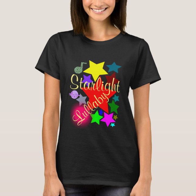 T-shirt noir Lullaby couleur Starlight (Devant)