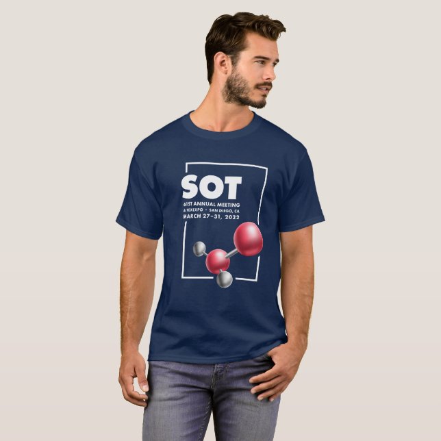 T-shirt noir masculin de base - Réunion annuelle 2 (Devant entier)