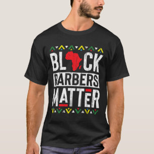 T-shirt Noir Mois Barbers Problème Histoire Femmes africai