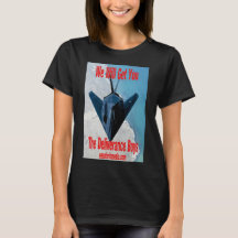 T-shirt noir "Nous vous aurons" pour femmes