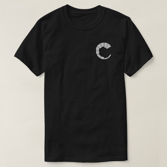 T-shirt noir occidental de clairon avec le logo (Design devant)