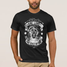 T-shirt noir One Love Jah Rastafari