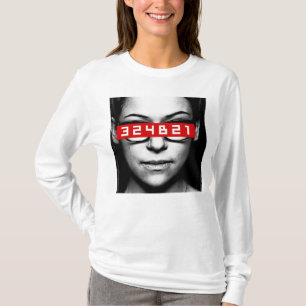 T-shirt Noir orphelin Cosima - nombre d'étiquette