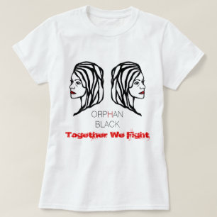 T-shirt Noir orphelin "ensemble nous combattons" le