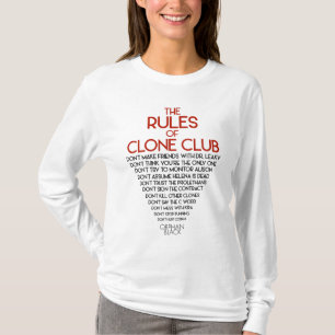 T-shirt Noir orphelin   les règles du club de clone