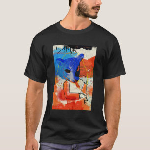 T-shirt Noir orphelin Mk - silhouette de masque de