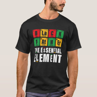 T-shirt Noir Père Élément essentiel Fête des pères drôle
