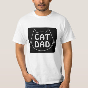T-Shirt Noir pour Amateur de Chats Papa Chat