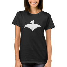 T-Shirt Noir Pour Femmes (AirFly Logo White)
