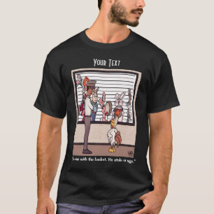 T-shirt noir pour hommes lapins dans une gamme