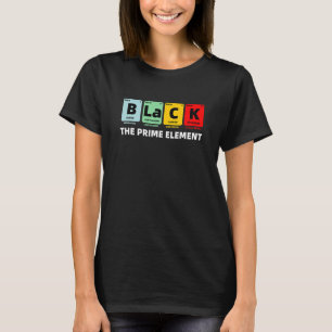 T-shirt Noir Premier Élément Périodique Table Chimie Fière