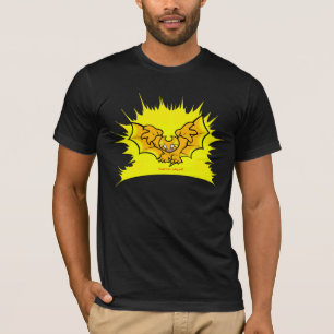 T-shirt noir pulvérisé par atombat d'ensemble