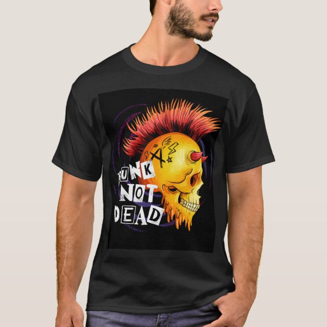 T-shirt noir Punk Nor Dead (Devant)