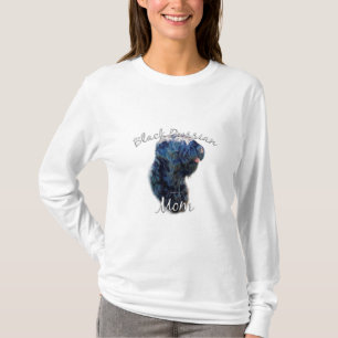 T-shirt Noir Russe Terrier Maman 2