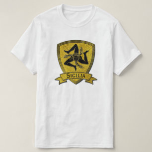 T-shirt Noir sicilien et or de Trinacria