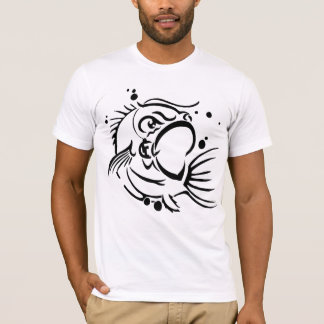 T-shirt noir solide bas