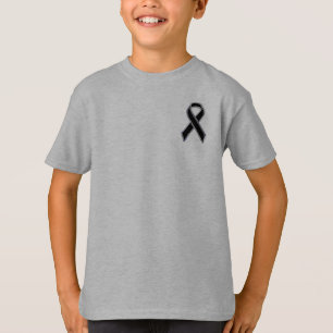 T-shirt Noir sur la conscience noire de ruban