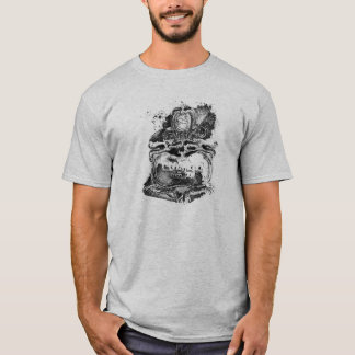 T-shirt noir t blanc de scheffland de tigre