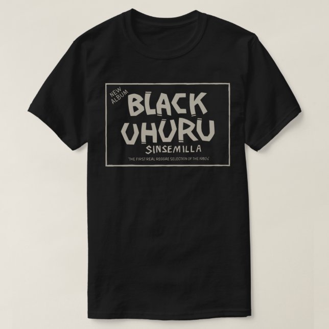 T-shirt noir Uhuru Sinsemilla (Design devant)