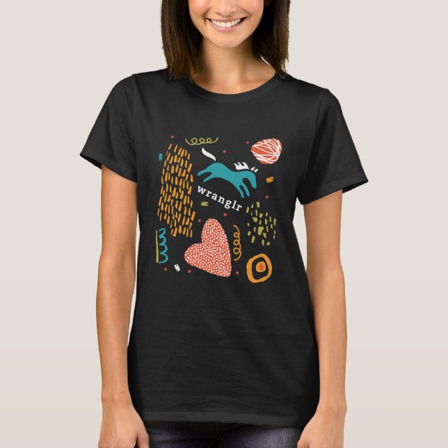 T-shirt noir Wranglr (Devant)