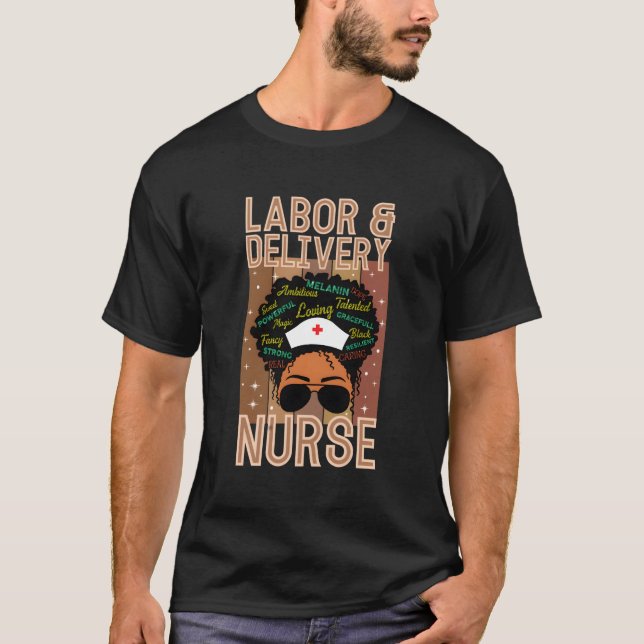 T-shirt Noire Infirmière Africaine Américaine Femmes Tee - (Devant)