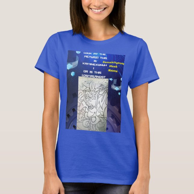 T-shirt Noirs de masque Kamakihyawa (Devant)