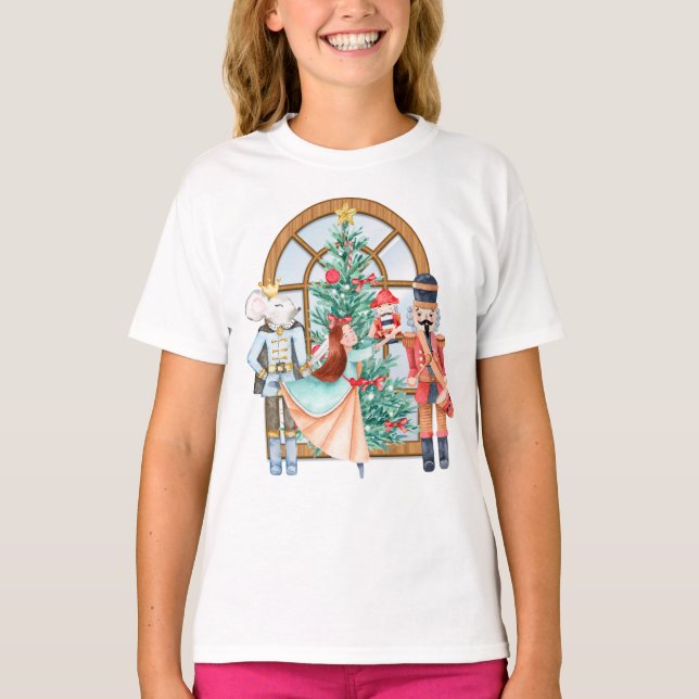 T-shirt Noisette de Noël Ballerina Souris King Girls (Devant)