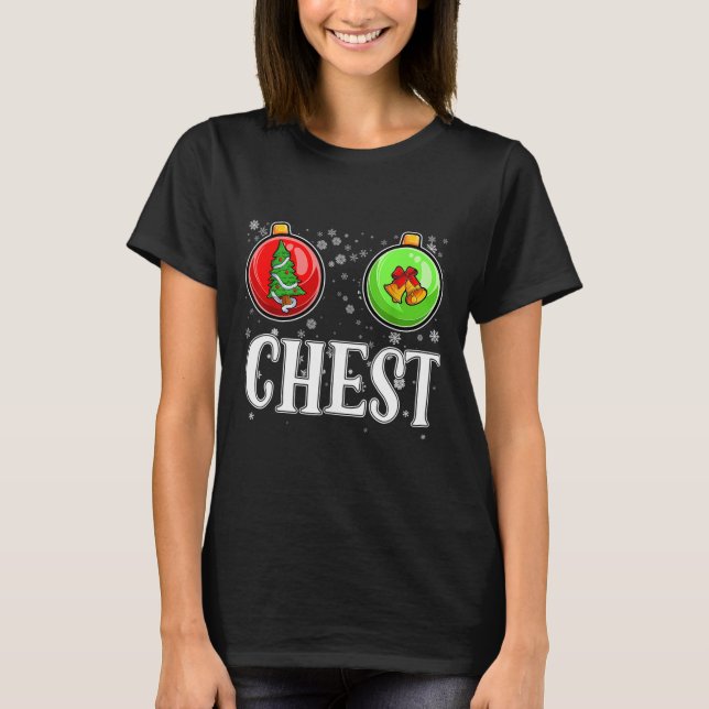 T-shirt Noix de poitrine Correspondantes Châtaignes Couple (Devant)
