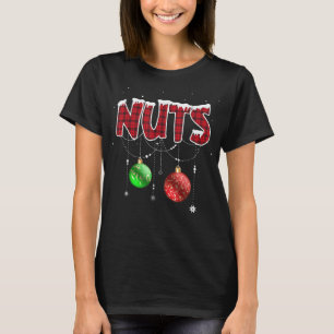 T-shirt Noix de poitrine Noël Correspondant Couple Poitrin