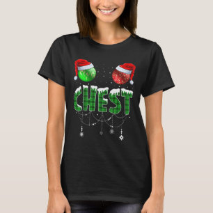 T-shirt Noix de poitrine Noël Correspondantes Couple Chest