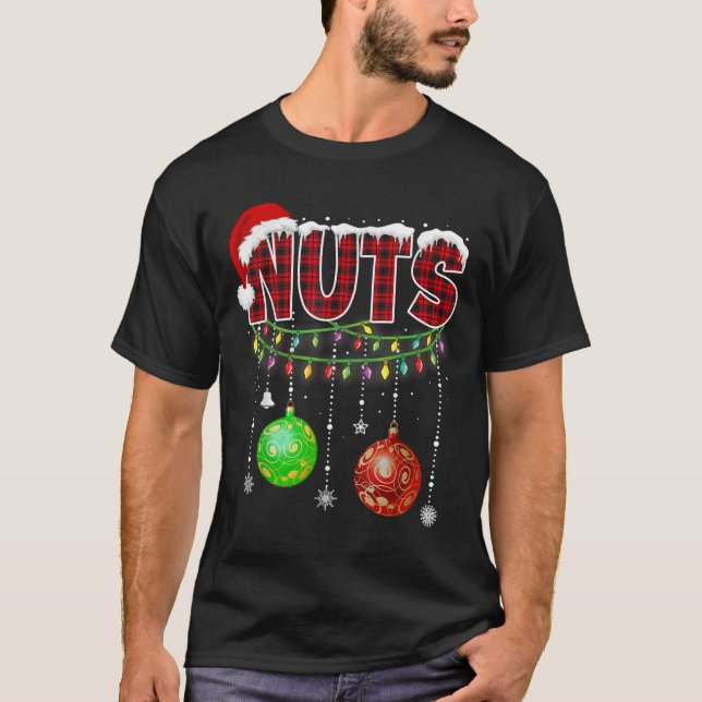 T-shirt Noix de poitrine Noël T Chemise jumelée Couple poi (Devant)