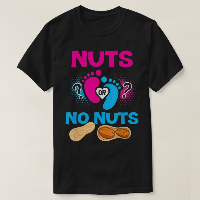 T-shirt Noix ou pas de noix Genre Révéler Baby shower Mama (Design devant)
