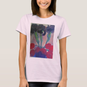 T-shirt Nolde - Black Irises & Red Tulips