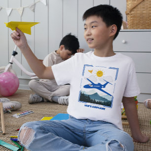 T-shirt Nom amusant et adorable de l'enfant Avion