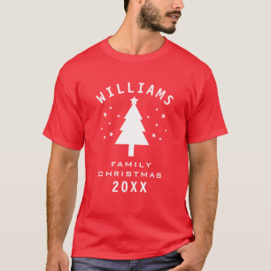 T-shirt Nom Année Étoile Sapin de Noël Famille Amusement R