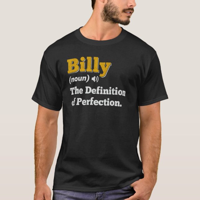T-shirt Nom cadeau Billy Nom anniversaire personnalisé Déf (Devant)