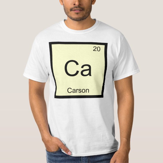 T-shirt Nom Carson Élément Chimique Tableau Périodique (Devant)