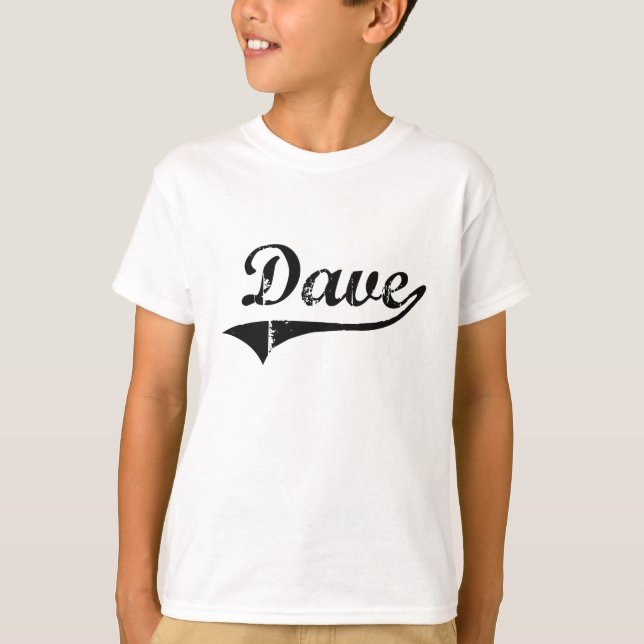 T-shirt Nom classique de style de Dave (Devant)