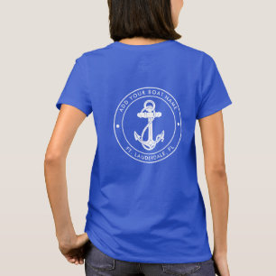 T-shirt Nom de bateau moderne Ancre nautique assortie pour