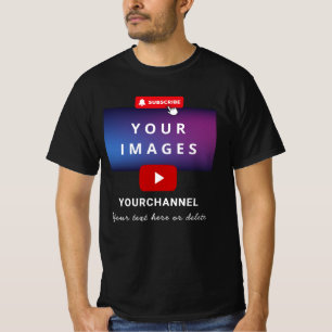 T-shirt Nom de canal Youtube personnalisé et ajout d'image