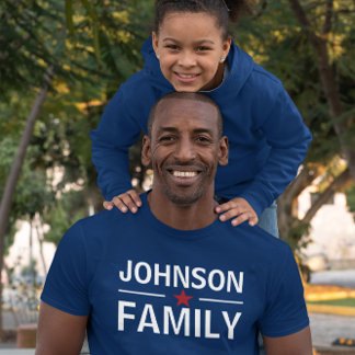 T-shirt Nom de famille Bannière politique Style foncé
