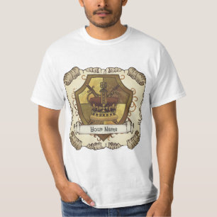 T-shirt Nom de famille de Crown Sword Shield