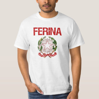 T-shirt Nom de famille d'Italien de Ferina