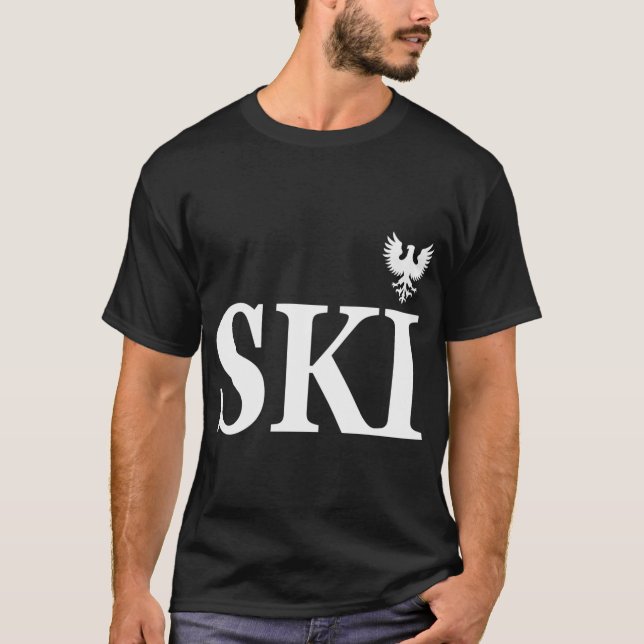 T-shirt Nom de famille du ski du patrimoine polonais (Devant)