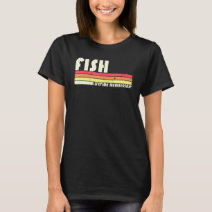 T-shirt Nom de famille Fish Rétro Vintage 80s 90s Annivers