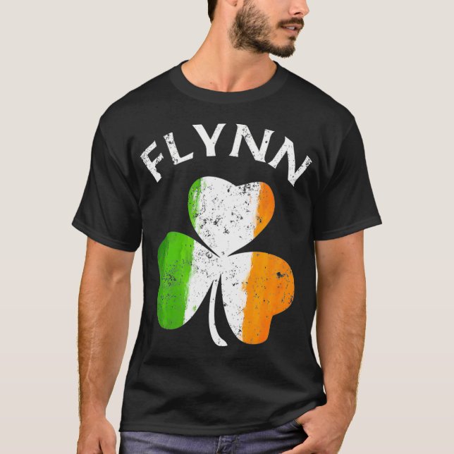T-shirt Nom de famille Flynn Irish (Devant)